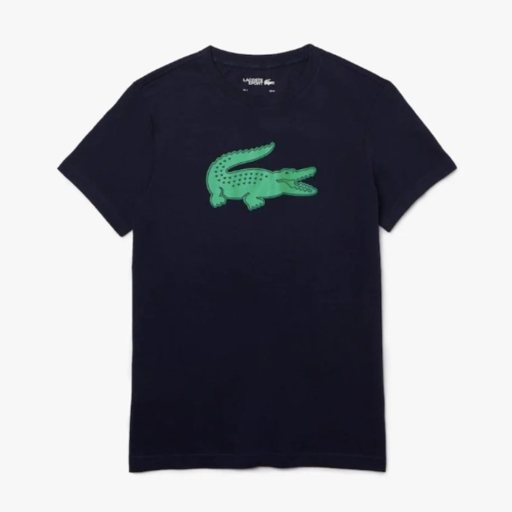 Lacoste Mens Sport 3D Print Crocodile Breathable Jersey T-Shirt - TH2042-51-BWY